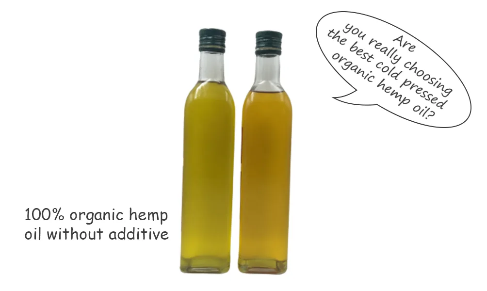 Stai davvero scegliendo il miglior olio di canapa biologico spremuto a freddo? 2 cold pressed organic hemp oil
