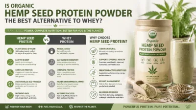 La proteina biologica di semi di canapa in polvere è la migliore alternativa alle proteine del siero di latte?