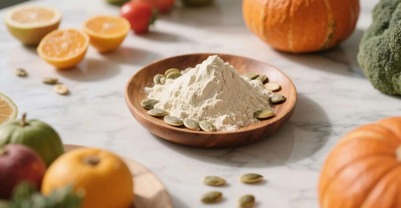 Proteine di semi di zucca biologiche in polvere: profilo nutrizionale completo e benefici 3 organic pumpkin seed protein powder